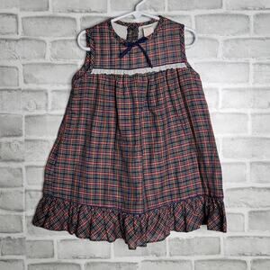 Vintage Girls Plaid Dress by Her Majesty, size 5